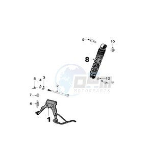 LUDIX 12 RSP2 drawing REAR SHOCK AND STAND