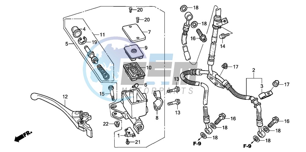 FR. BRAKE MASTER CYLINDER (CB600F5/6)