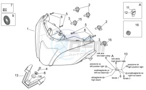 RSV 4 1000 APRC R ABS USA drawing Headlight