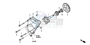 VTR1000SP RC51 drawing WATER PUMP