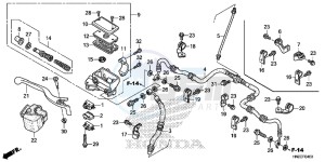 TRX500FPAE TRX500FPA Europe Direct - (ED) drawing FRONT BRAKE MASTER CYLINDER