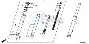 SH300AB drawing FRONT FORK