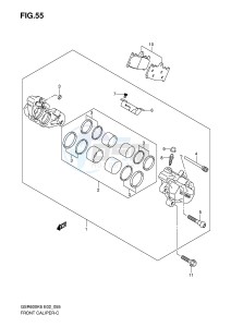 GSR600 (E2) drawing FRONT CALIPER (GSR600K6 UK6 K7 UK7 K8 UK8 K9 UK9 L0 UL0)