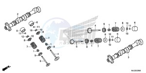 GL1800BG GOLDWING - F6B UK - (E) drawing CAMSHAFT/ VALVE