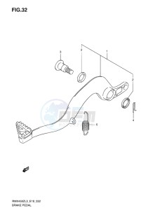 RMX450 drawing BRAKE PEDAL