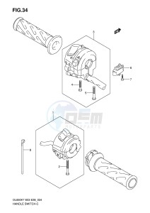 DL650 (E3-E28) V-Strom drawing HANDLE SWITCH (MODEL K7 K8 K9)