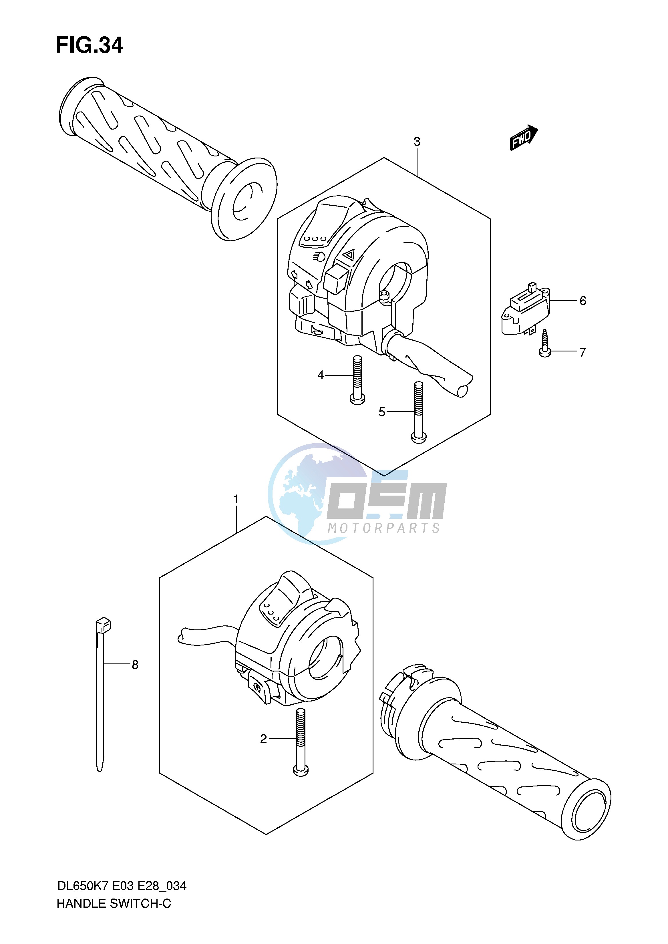 HANDLE SWITCH (MODEL K7 K8 K9)