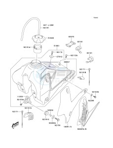 KLX 125 B (B6F) B6F drawing FUEL TANK