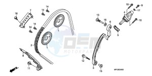 CB600FA3A Europe Direct - (ED / ABS ST 25K) drawing CAM CHAIN/TENSIONER