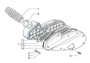 Skipper 125-150cc drawing Air box