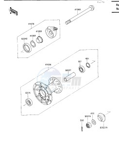 KL 650 A [KLR650] (A1-A5) [KLR650] drawing FRONT HUB