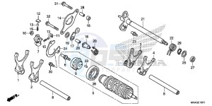 NC750SDG NC750X Europe Direct - (ED) drawing GEARSHIFT DRUM (NC750SD)