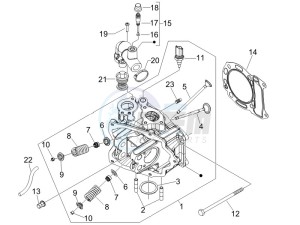 GTS 125 4T E3 UK drawing Head unit - Valve