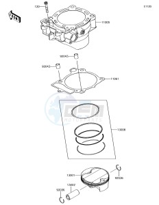 KX450F KX450HHF EU drawing Cylinder/Piston(s)