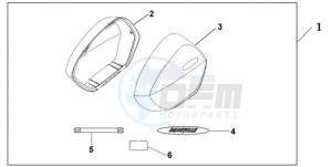 NT700VA Europe Direct - (ED) drawing KIT, BIG PANNIER LID NH-138 SHASTA WHITE