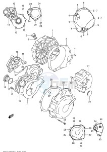 GSX-R600 (E2) drawing CRANKCASE COVER