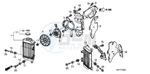 XL700VAB TRANSALP E drawing RADIATOR