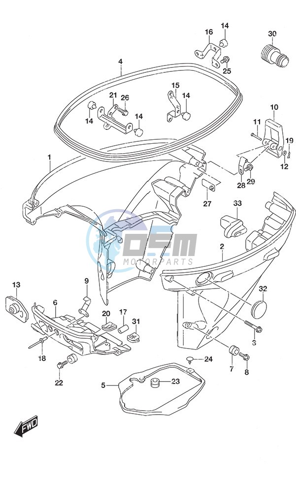 Side Cover Tiller Handle w/Power Tilt