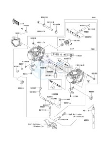 KVF700 D [PRAIRIE 700 4X4 TEAM GREEN SPECIAL EDITION] (D1) D1 drawing CARBURETOR