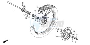 NX125 drawing FRONT WHEEL