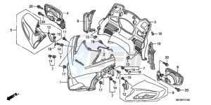 ST1300A9 UK - (E / ABS MKH MME) drawing UPPER COWL