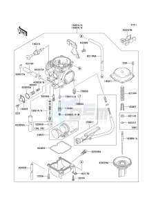 KLX 300 A [KLX300R] (A6F-A7A) A6F drawing CARBURETOR