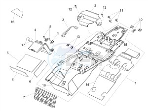 SHIVER 900 E4 ABS NAVI (NAFTA) drawing Saddle compartment