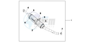 VFR1200XDD CrossTourer - VFR1200X Dual Clutch 2ED - (2ED) drawing TITANIUM SLIPON