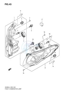 AN400 BURGMAN EU drawing FRONT COMBINATION LAMP