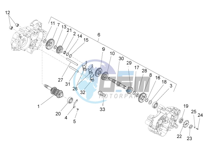 Gear box - Gear assembly