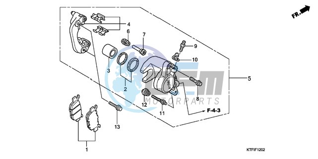 REAR BRAKE CALIPER (SH1259/1509)