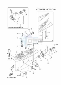 FL300BETX drawing PROPELLER-HOUSING-AND-TRANSMISSION-4