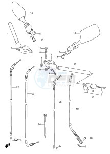 RF600R (E2) drawing HANDLE BAR (MODEL R S T V)