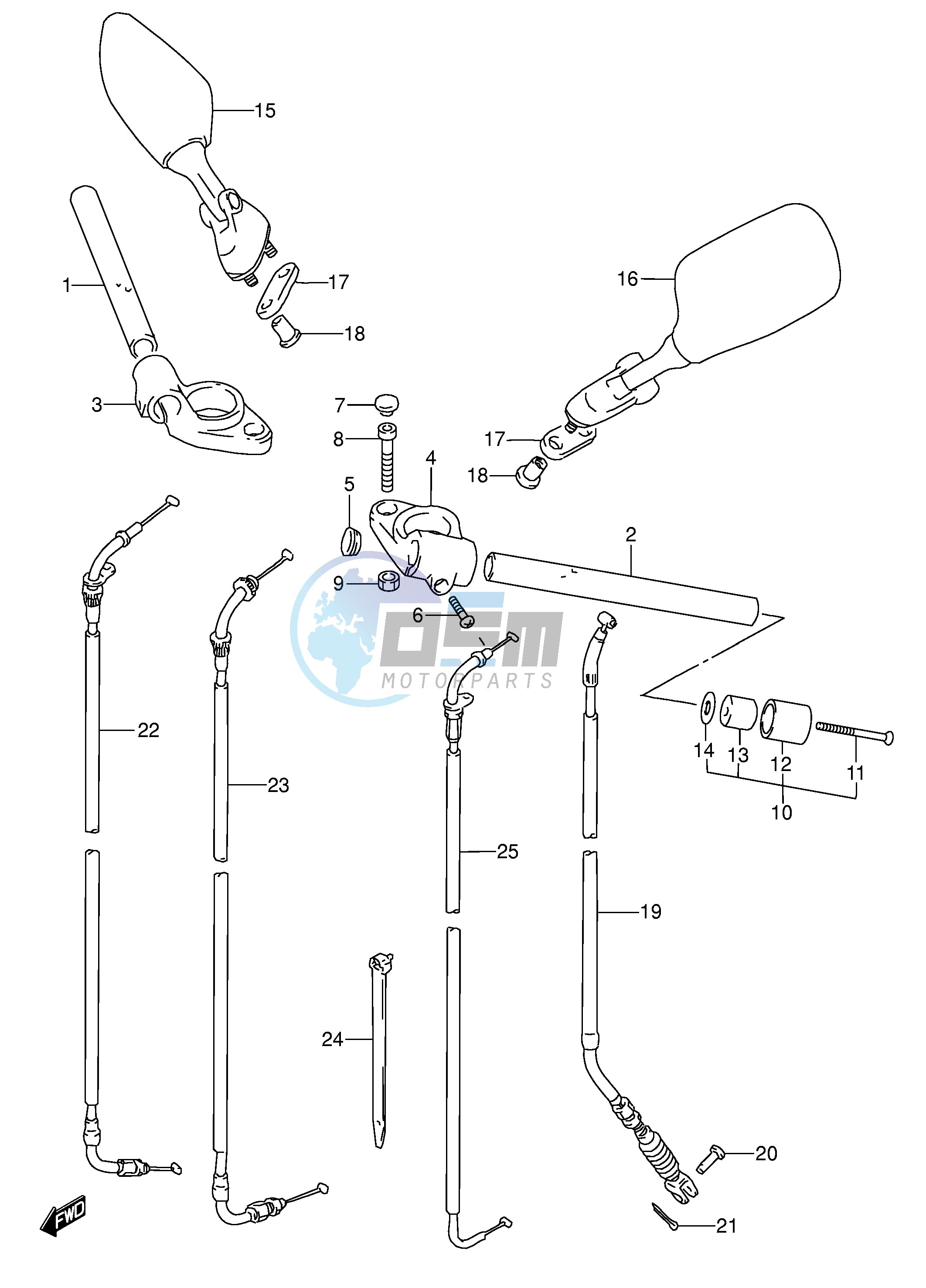 HANDLE BAR (MODEL R S T V)