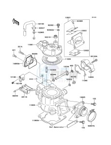 KX85/KX85-<<II>> KX85BDF EU drawing Cylinder Head/Cylinder