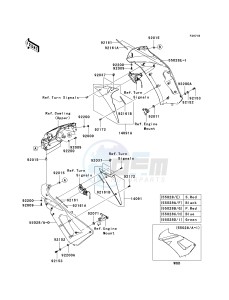 EX 650 A [NINJA 650R] (A6F-A8F) A7F drawing COWLING-- CENTER- --- A7F_A8F- -