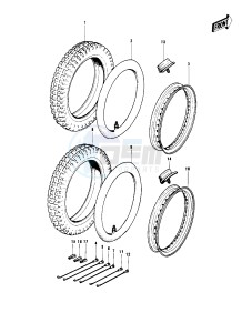 KX 400 A (-A2) drawing WHEELS_TIRES