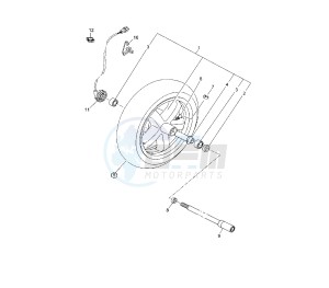 YP R X-MAX 250 drawing FRONT WHEEL