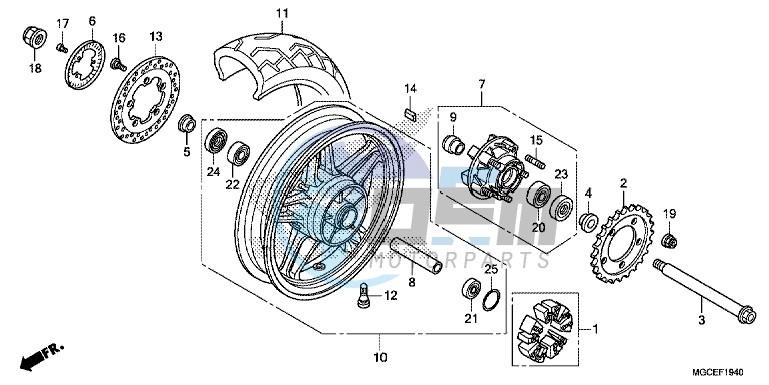 REAR WHEEL (CAST)