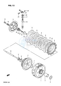 DR200 (E24) drawing CLUTCH