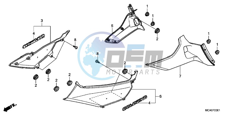 SIDE COVER (GL1800C/ D/ E/ F/ G)