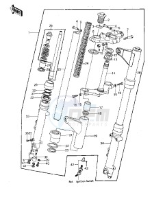 KZ 1000 A [KZ1000] (A1-A2A) [KZ1000] drawing FRONT FORK -- KZ1000-A1- -