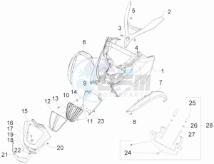 MP3 300 ie lt Touring drawing Front shield