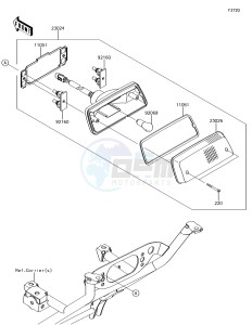 BRUTE FORCE 750 4x4i EPS KVF750HFF EU drawing Taillight(s)