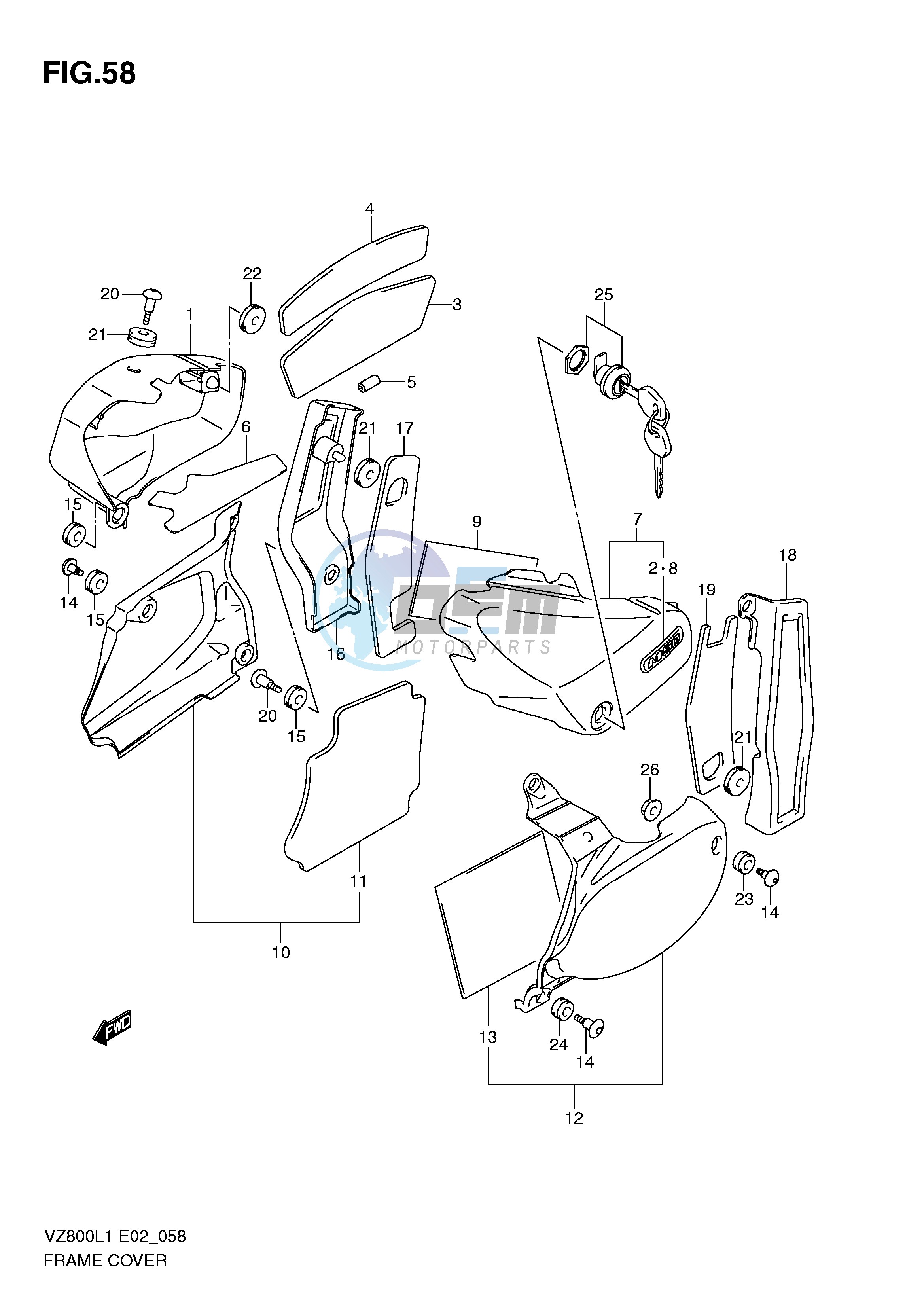 FRAME COVER (VZ800L1 E24)