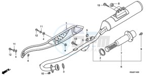 CRF100F9 Australia - (U) drawing EXHAUST MUFFLER