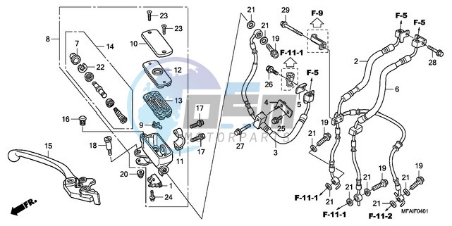 FR. BRAKE MASTER CYLINDER (CBF1000A/T/S)