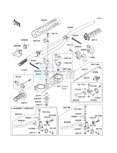 KX 250 T [KX250F] (TF) T6F drawing HANDLEBAR