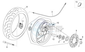 Atlantic 400-500 sprint drawing Front wheel