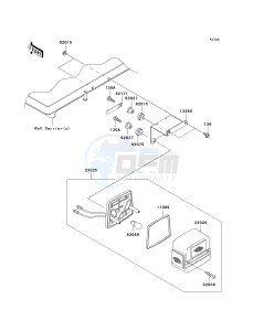 KAF 400 B [MULE 600] (B6F-B9F) B9F drawing TAILLIGHT-- S- -